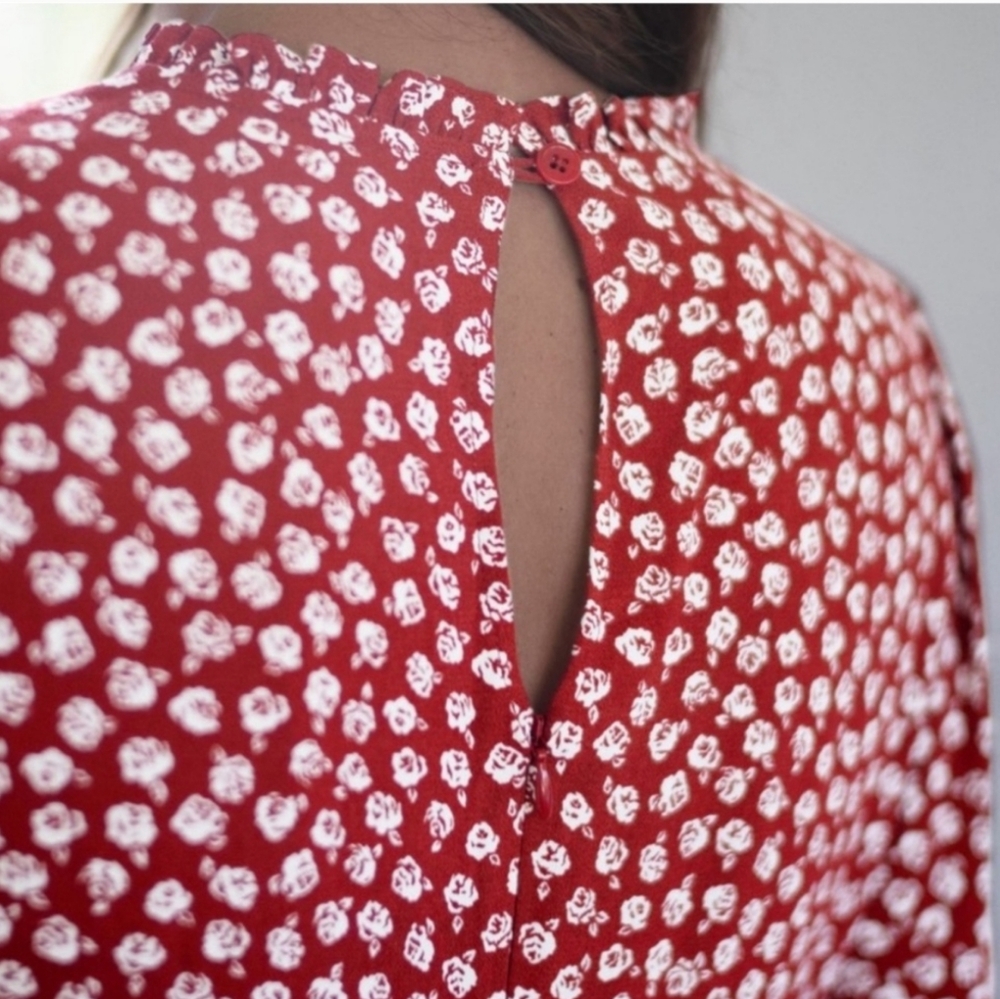 Reformation Red and White Mini Dress - Picture 11 of 12